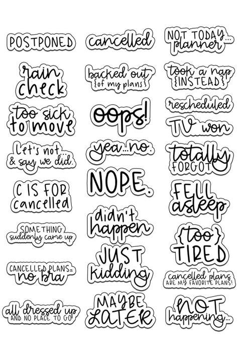 Cancelled Stickers - Free Cancelled Planner Stickers | Printable stickers, Planner stickers ...