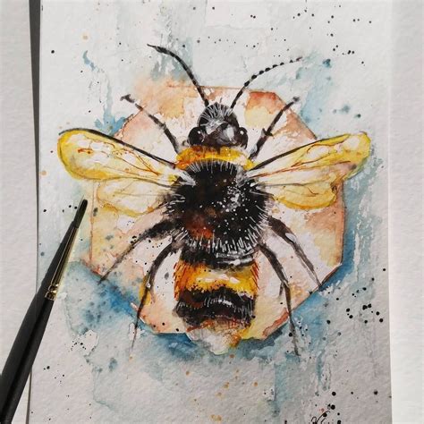 Quickie bumble bee 🐝 #watercolor Watercolor Art, Bee, Instagram Posts ...