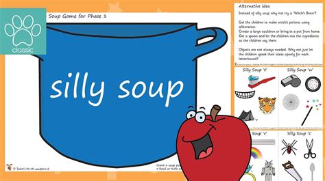 Phase 1 Phonics Silly Soup Game | Phase 1 phonics, Phonics games eyfs, Phonics