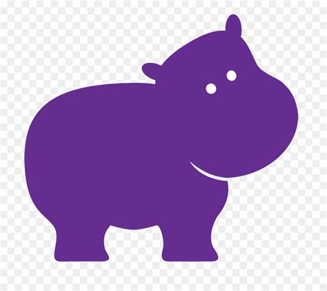 Rhinoceros Hippopotamus Silhouette Clip art - Purple Rhino Cliparts png ...