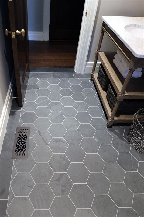 Grey Hex Bathroom Floor Tile – Flooring Guide by Cinvex