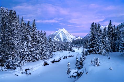 Sunrise On Snow Covered Mountains Canadian Rockies Print | Photos by ...