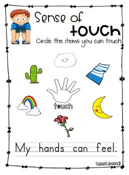 Sense Of Touch - worksheet by TeacherHope | TPT