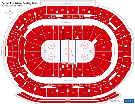 Little Caesars Arena Seating Map - Map Of Groton Ma