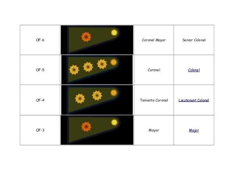 Argentine Army officer rank insignia