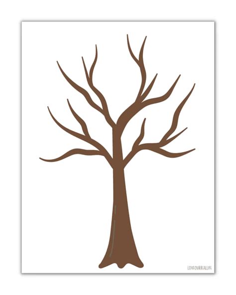 Printable Tree Template No Leaves