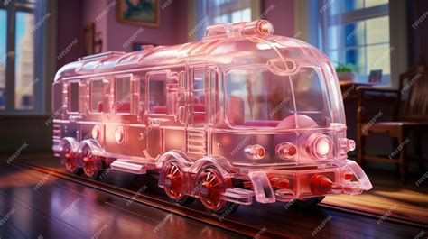 Premium AI Image | pink bus model HD wallpaper photographic image