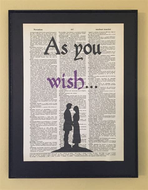 As you wish Princess Bride Dictionary Print Page Art | Etsy