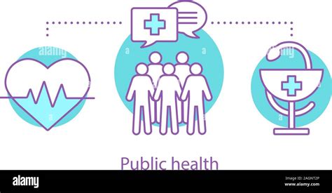 Public health concept icon. Medicine idea thin line illustration ...