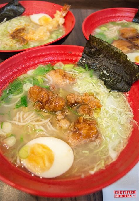 Tokyo Tokyo Ramen : Braised Pork, Spicy Chicken and Tempura Miso