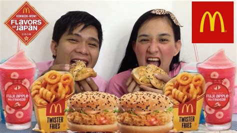 MCDO FLAVORS OF JAPAN!!(ANYARE?)/EBI BURGER+TWISTER FRIES+BERRIES MCFLOAT - YouTube