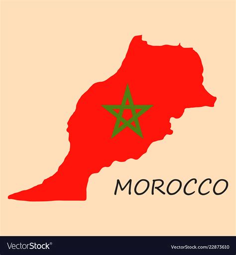 Detailed morocco-map-flag Royalty Free Vector Image