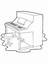 Piano Coloring Pages sketch template