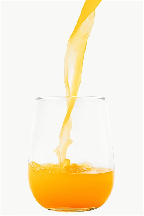 Pouring fresh organic orange juice to a glass design element | free ...