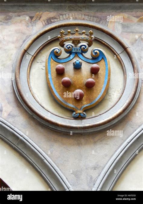 Emblem of the Medici family in Florence - Tuscany | usage worldwide Stock Photo - Alamy