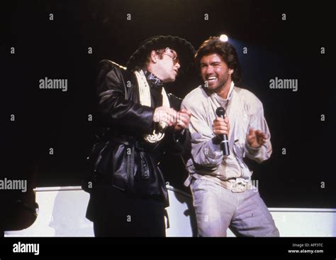 ELTON JOHN with George Michael Stock Photo - Alamy