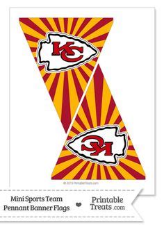 Kansas City Chiefs Mini Pennant Banner Flags from PrintableTreats.com ...