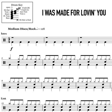 I Was Made for Lovin' You - Kiss - Drum Sheet Music | OnlineDrummer.com