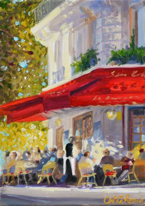 PARIS CAFE Art Print of Original Oil Painting by Cecilia - Etsy