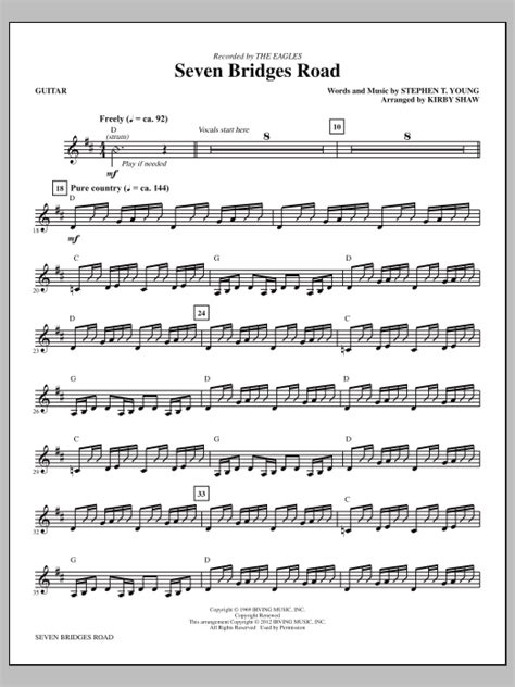 Seven Bridges Road - Guitar | Sheet Music Direct