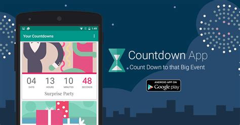 Discontinued App; Countdown App by timeanddate.com - for Android