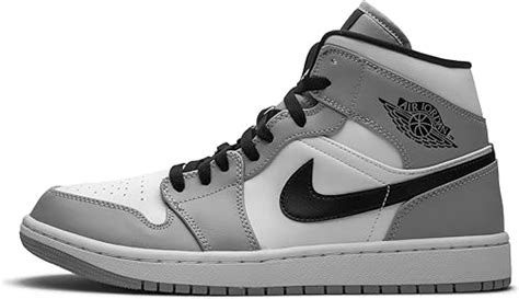 Jordan Uomo Air 1 Mid Leather Synthetic Light Smoke Grey Black White Formatori 44 EU : Amazon.it ...