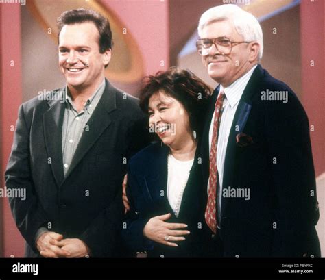 Tom Arnold and Roseanne Barr with Phil Donahue on the Phil Donahue show ...