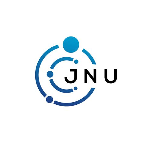 JNU letter technology logo design on white background. JNU creative initials letter IT logo ...