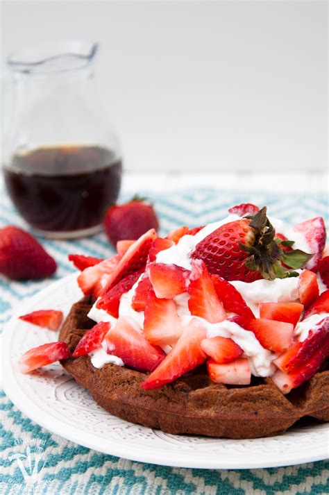 Healthy Chocolate Waffles - Oh My Creative