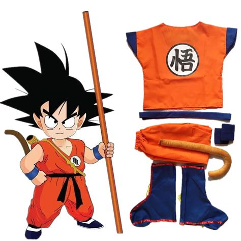 Anime Kids Boys Dragon Ball Z Son Goku Cosplay Costumes Tail Full set-in Boys Costumes from ...