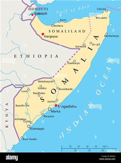 Somalia map somaliland puntland Stock Vector Images - Alamy