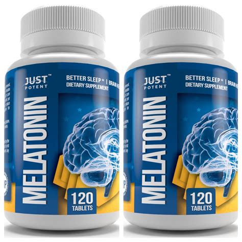 Just Potent Melatonin Supplement, 10mg Tablet Sleep Aid 120 Ct. ( 2-Pack ) - Walmart.com