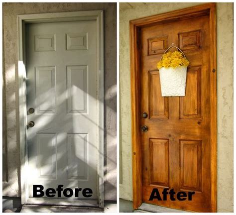 db14b19917e9d38d3eea8f2ca9abc7ff | Painting metal doors, Faux wood paint, Wood front doors