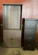 Desk, Bookcase and Woodlook File Cabinet - Bonnette Auctions