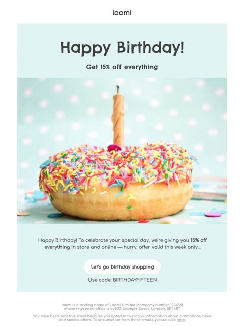 Happy Birthday HTML Email Template – Mail Designer – Create and send ...