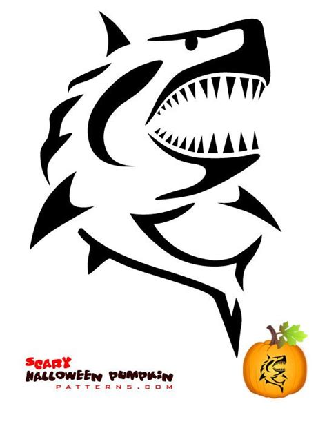 Shark pumpkin cut out pattern | Halloween | Pinterest | Sharks, Pumpkins and Search