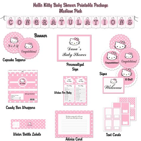 Free Printable Hello Kitty Baby Shower Invitations