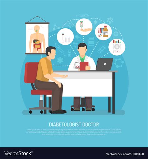 Diabetes treatment Royalty Free Vector Image - VectorStock