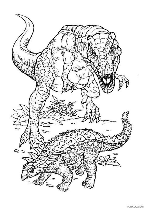 Dinosaur T Rex Coloring Page » Turkau