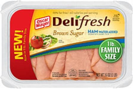 Oscar Mayer Deli Fresh Brown Sugar 98% Fat Free Family Size Ham - 16 oz ...