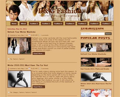 50 Beautiful Free Blogger Templates For Fashion Blogs