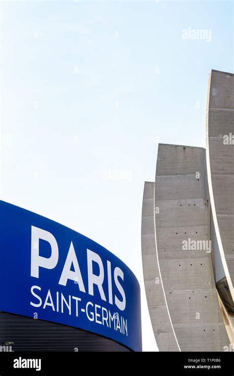 Paris, France - March 21, 2019: The Parc des Princes stadium, built in ...