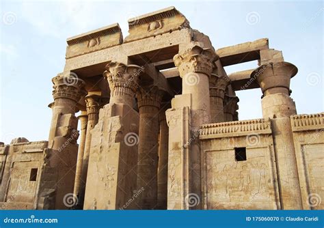 Ancient Pillars of Egyptian Kom Ombo Temple. Egypt Stock Photo - Image of african, ombo: 175060070