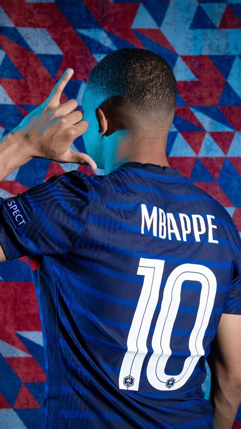 Download France National Football Team Kylian Mbappe Jersey Wallpaper ...