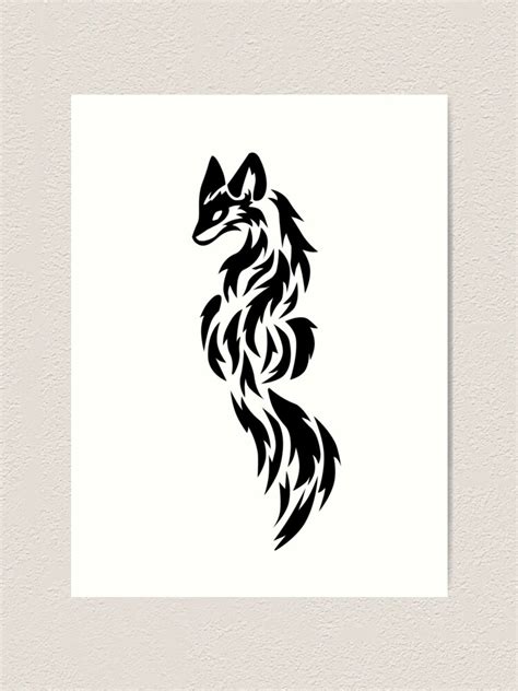 "Fox Tribal Tattoo" Art Print by BiscuitSnack | Redbubble