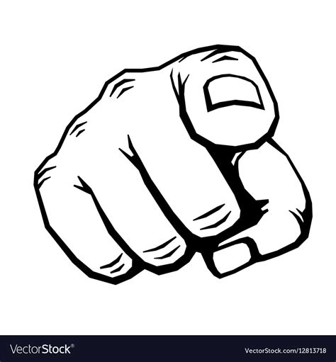 Hand with finger pointing Royalty Free Vector Image