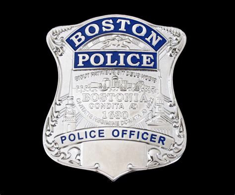 Boston Police Officer Police Badge Solid Copper Replica Movie Props ...