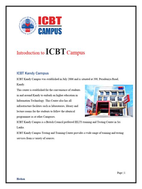 Introduction To ICBT Campus | PDF