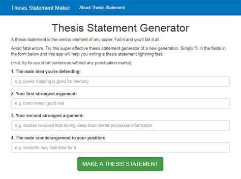 Best Online Thesis Generator & Statement Maker [Free]