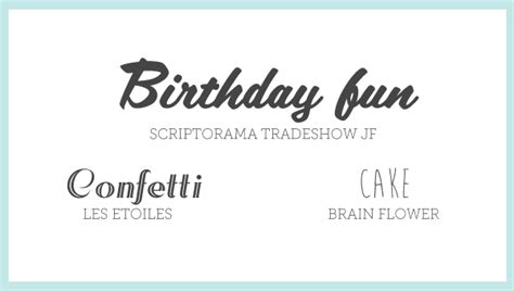 Free Font Friday // 3 Birthday Fonts